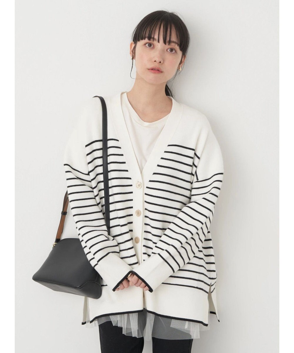 earth music&ecology やわらかタッチＶネックカーディガン 