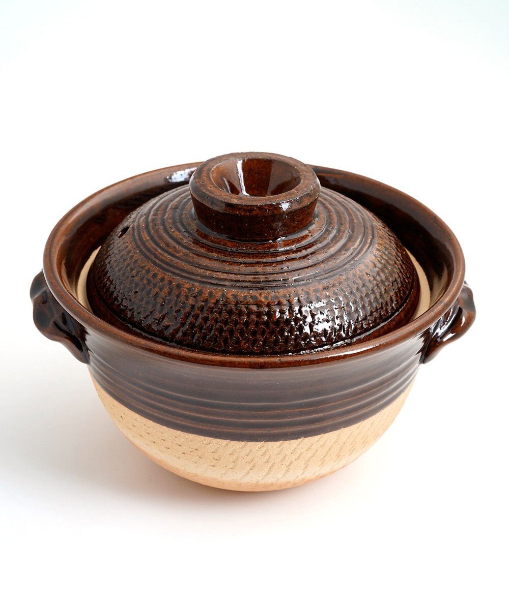 たち吉 【たち吉】伊賀飛びカンナごはん鍋（飴釉）〈１個〉伊賀焼 