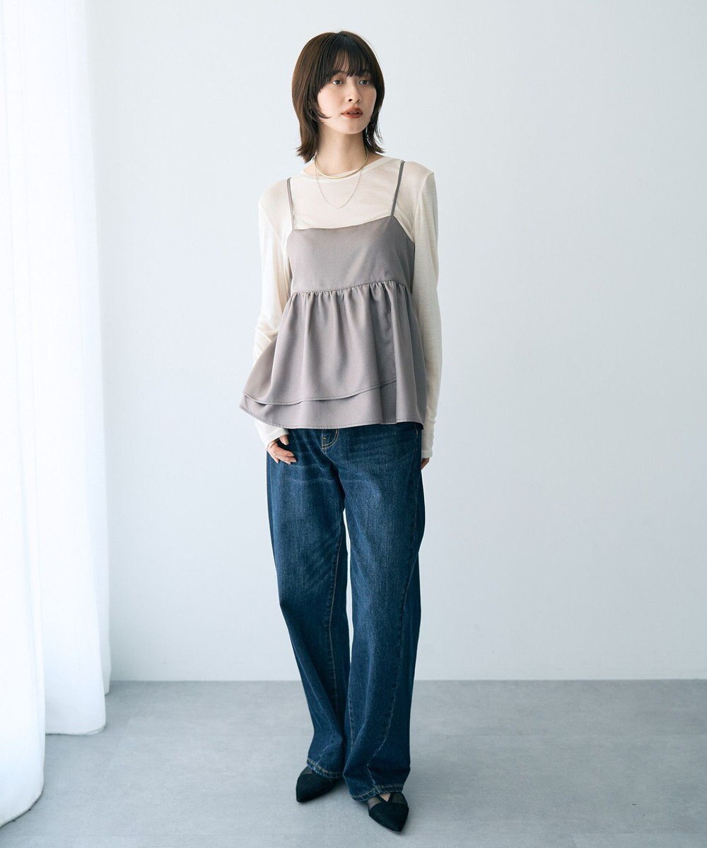 YECCA VECCA シャイニーオーバーキャミ 