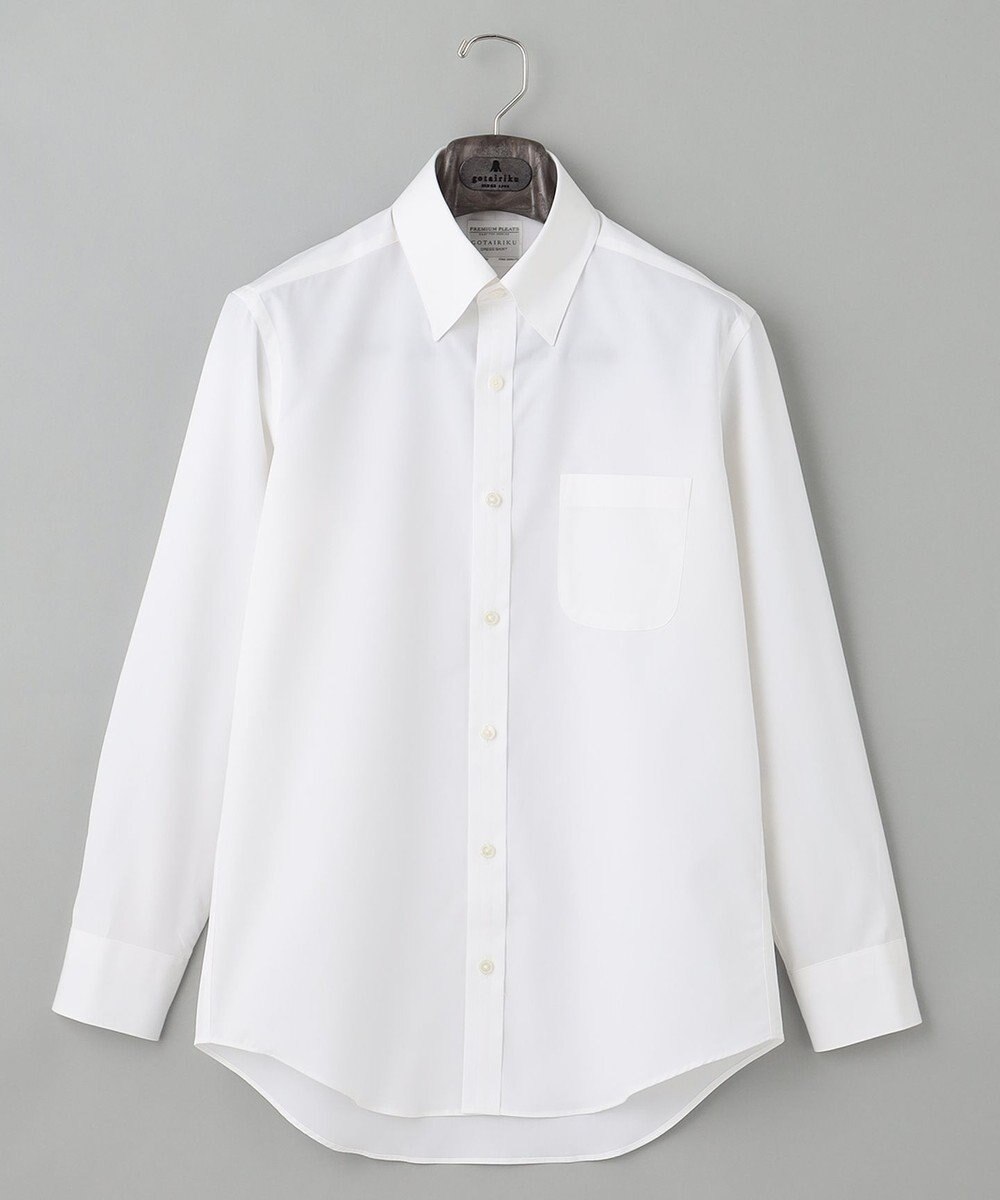 GOTAIRIKU 【形態安定】PREMIUMPLEATS_スナップダウン 通年ドレスシャツ 