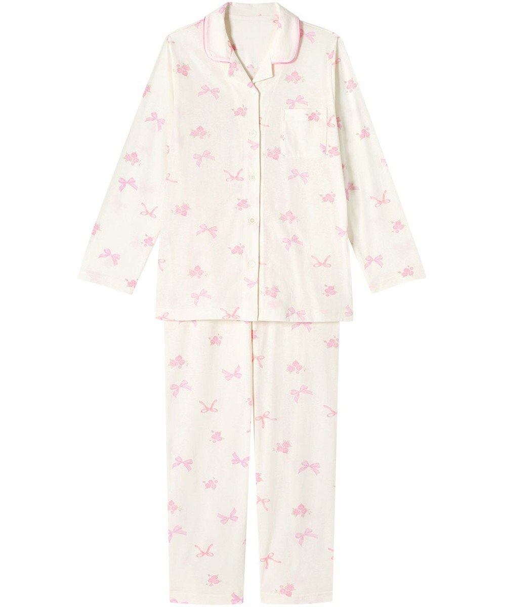 Wing パジャマ 綿100%(本体) 3Lまで対応 大きいサイズ 長袖 長ズボン レディース EP7049 ウイング／ワコール 