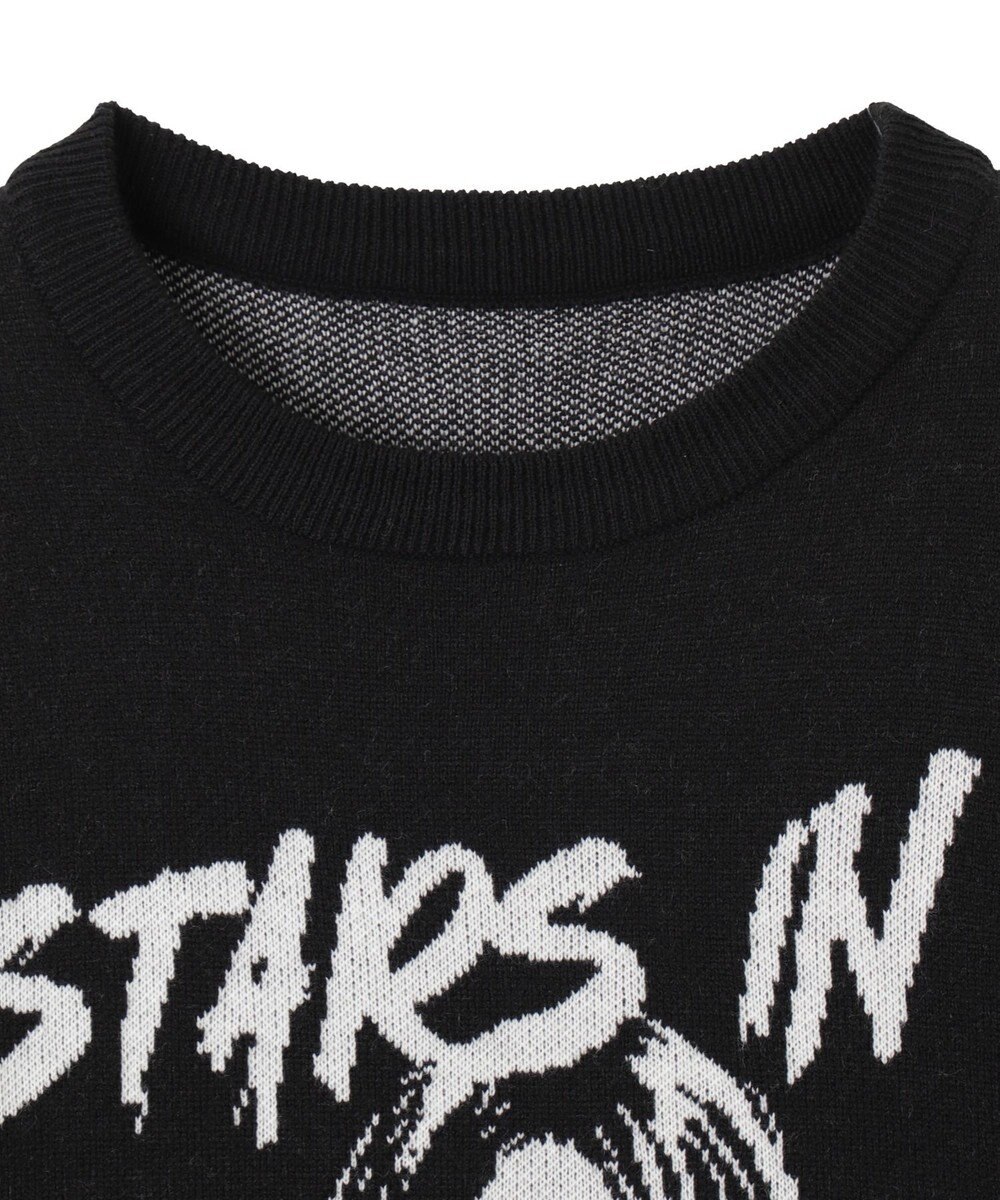 WEGO グラフィックBIGニットプルオーバー 