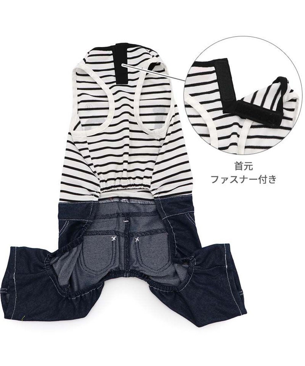 PET PARADISE Lee 鹿の子 ボーダー パンツつなぎ 小型犬 