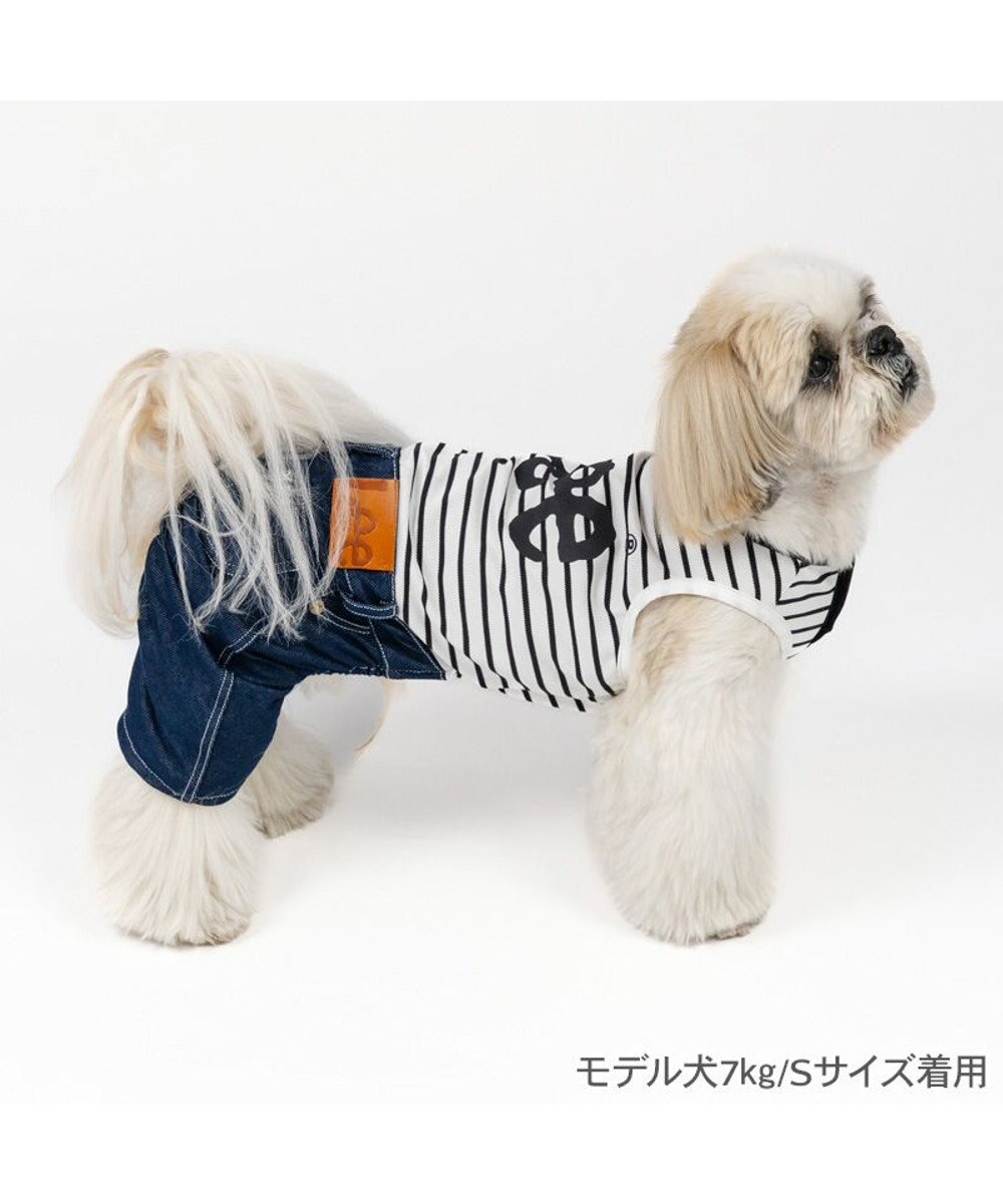 PET PARADISE Lee 鹿の子 ボーダー パンツつなぎ 小型犬 