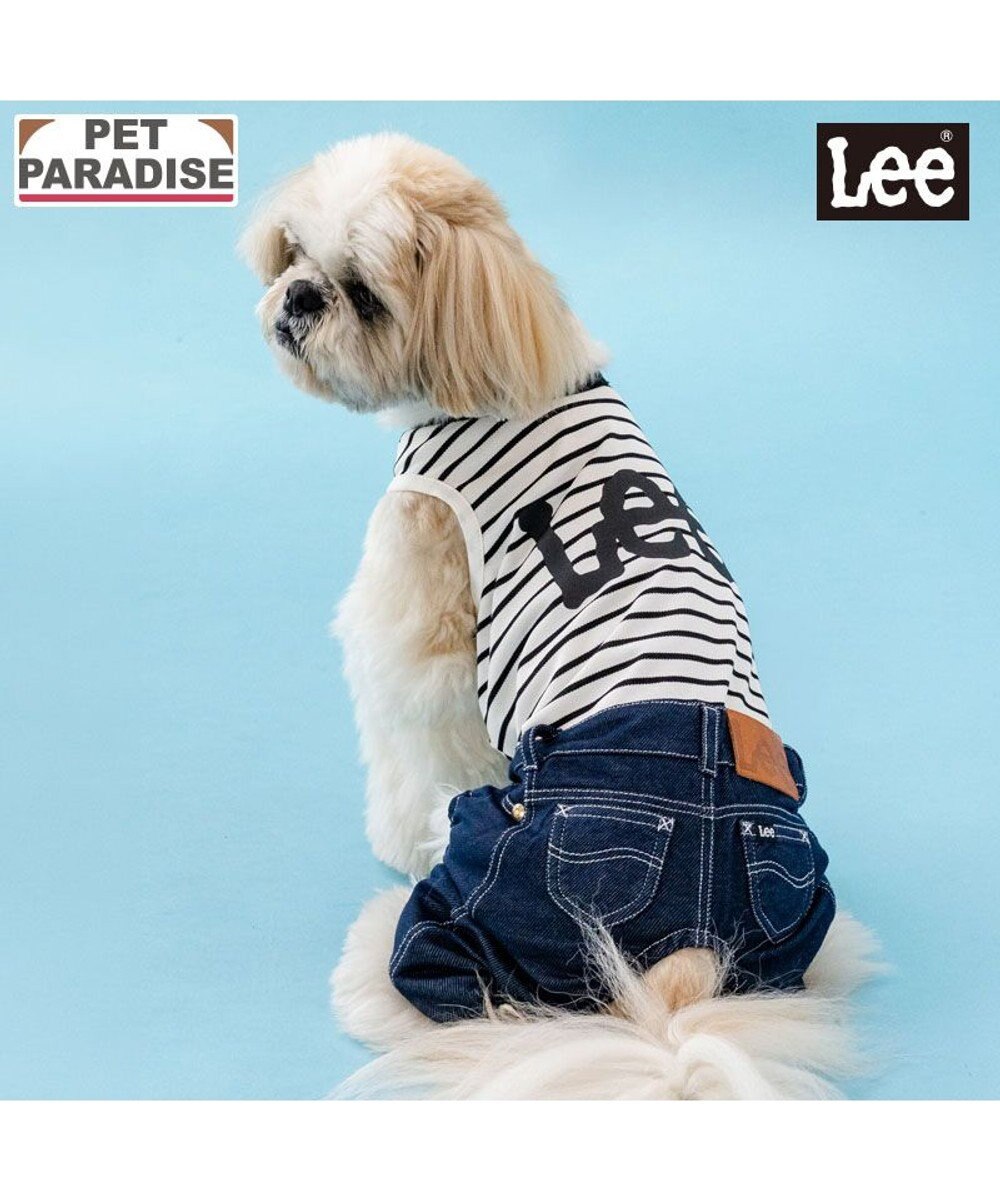 PET PARADISE Lee 鹿の子 ボーダー パンツつなぎ 小型犬 