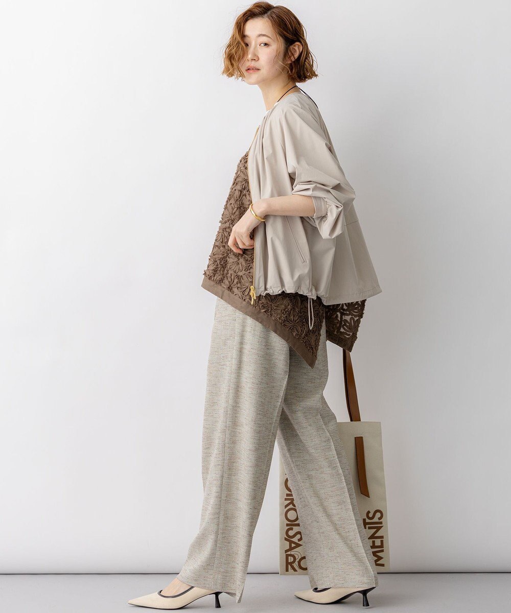 23区 L 【先行予約】2WAYストレッチタフタ ギャザーブルゾン 