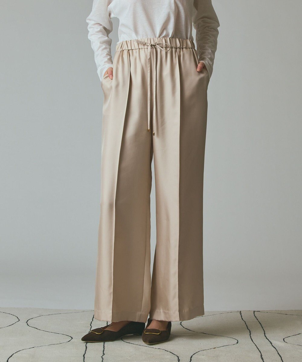 GRACE CONTINENTAL シルクツイルイージーパンツ 