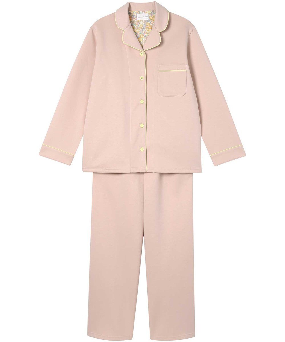 une nana cool 【綿混】ハイゲージダブルエアー 長袖開襟パジャマ MADE WITH LIBERTY FABRIC 