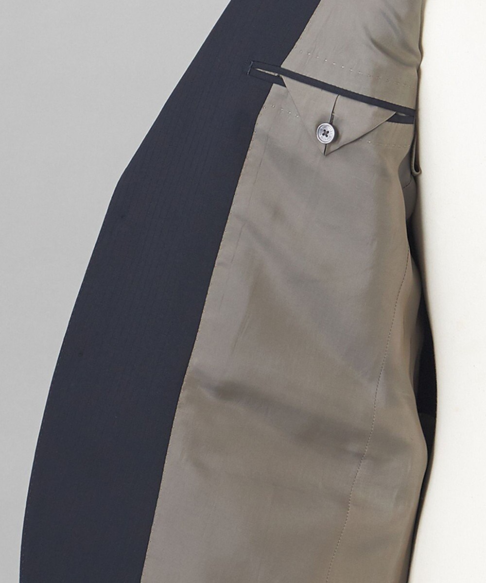 GOTAIRIKU オールシーズン対応【御幸毛織】WOOL×SOLOTEX ストレッチスーツ（ネイビーストライプ） 