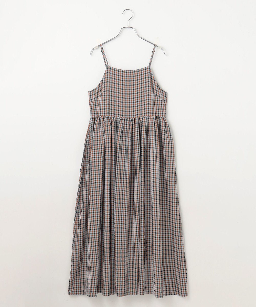 #Newans ボリュームチェックキャミワンピ 