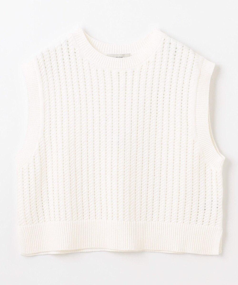 ANY L パターンメッシュニットベスト 