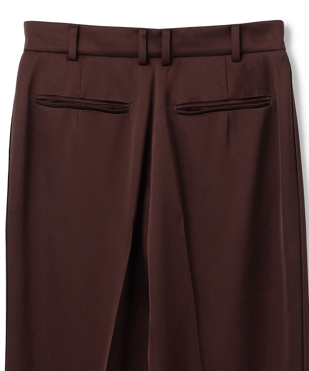 BEIGE， CASSITER / リネンブレンド サテンクロップドパンツ 