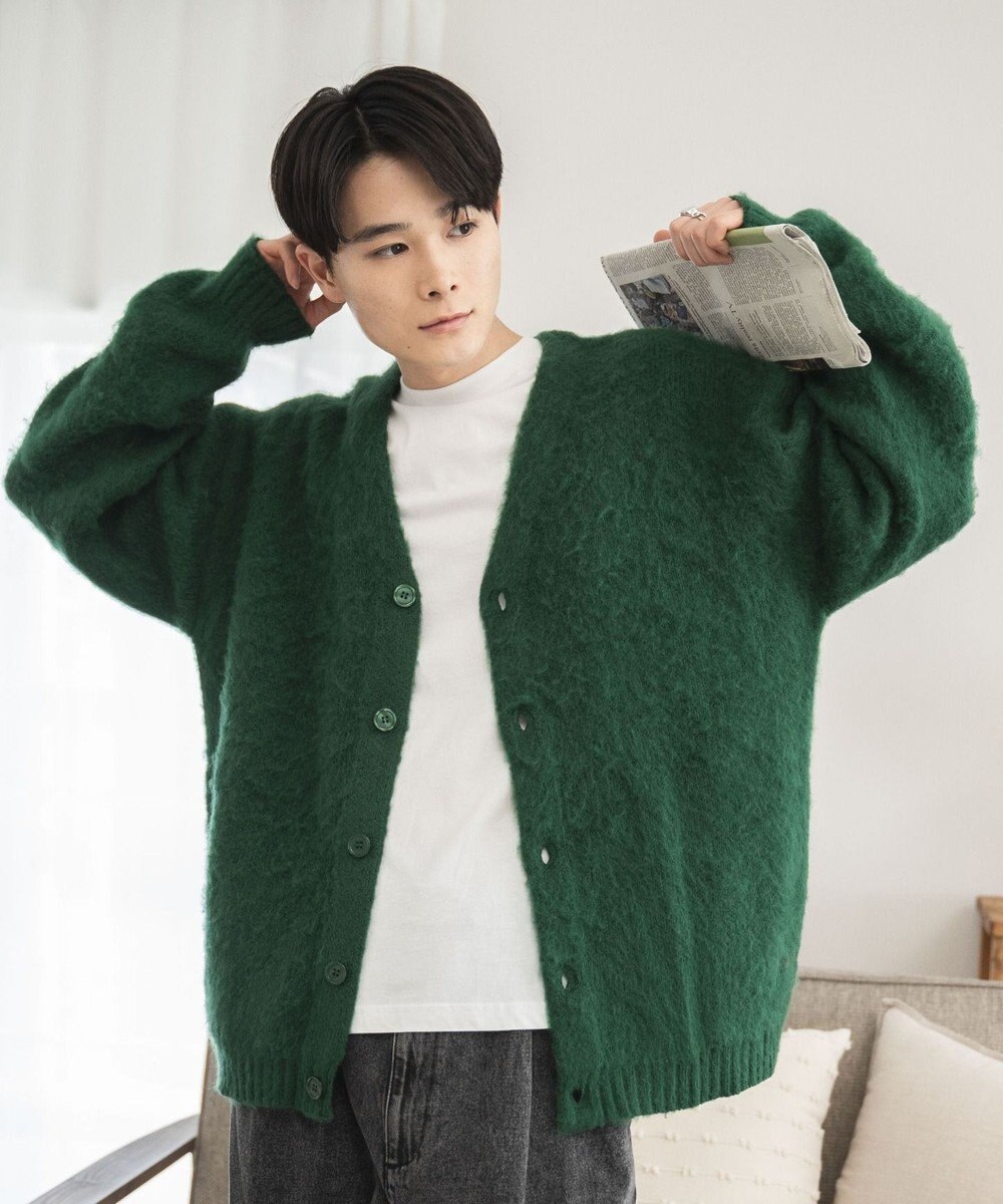 WEGO モヘアライクBIGカーディガン 