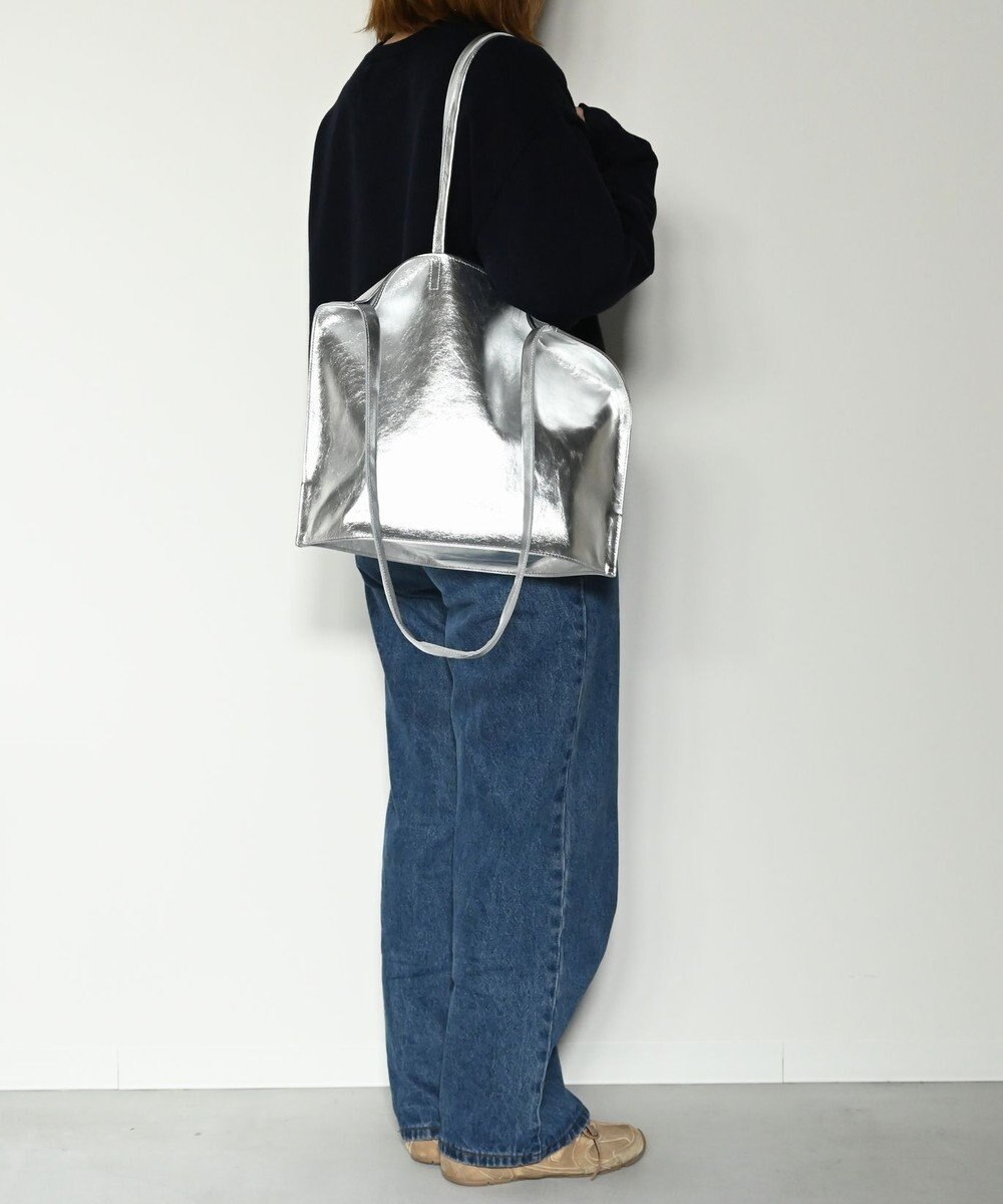 blancle メタリックレザー ガゼット2wayトートバッグ 