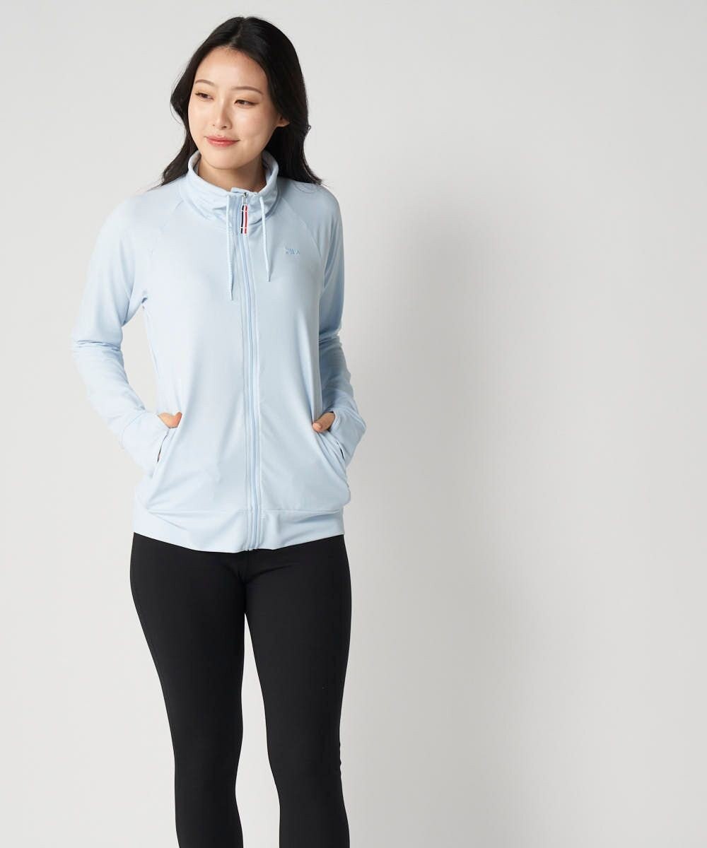 OP／FILA 【FILA】ラッシュガードブロックメッシュ スタンドカラージャケット 