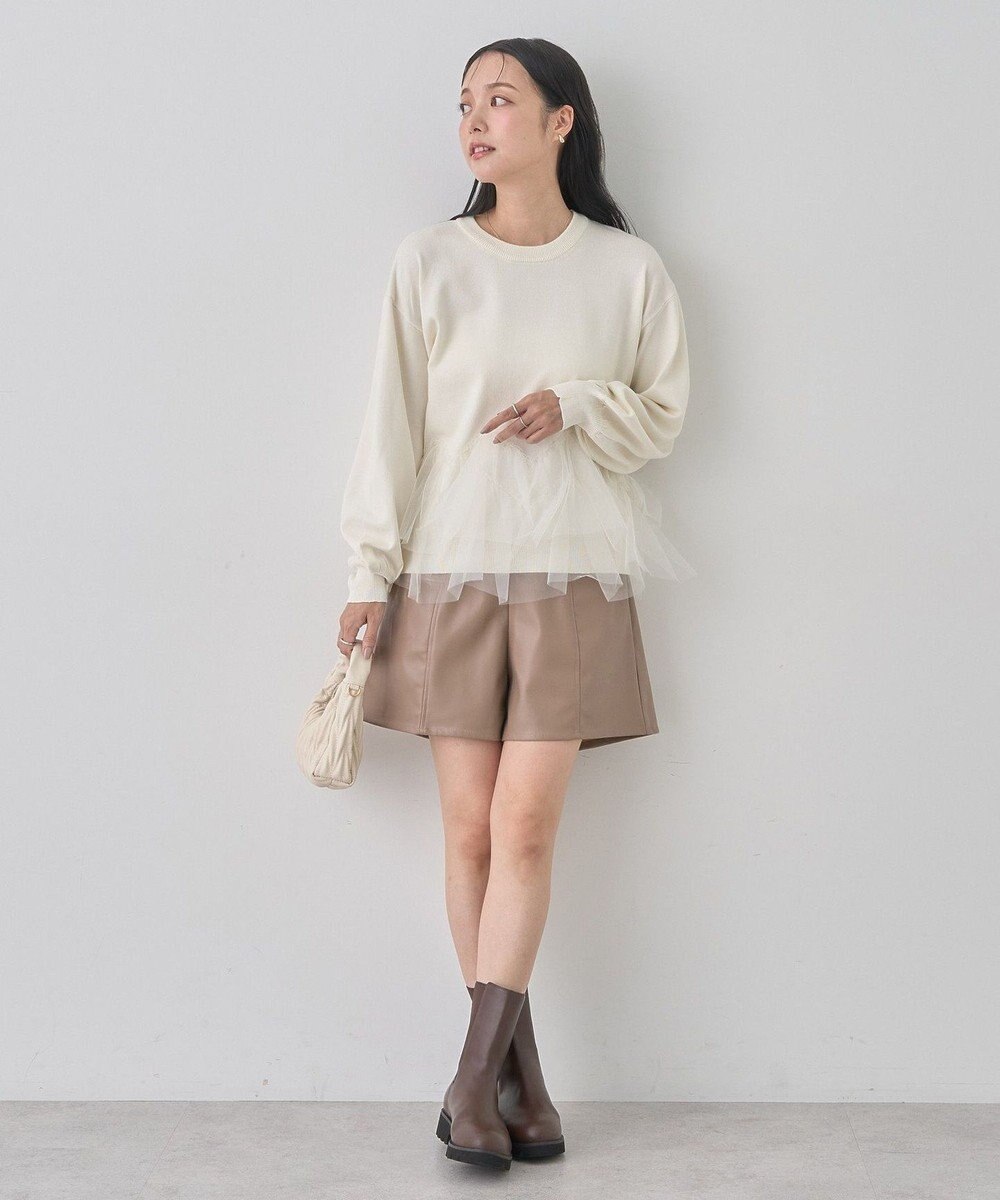 earth music&ecology チュールヘムニットプルオーバー 