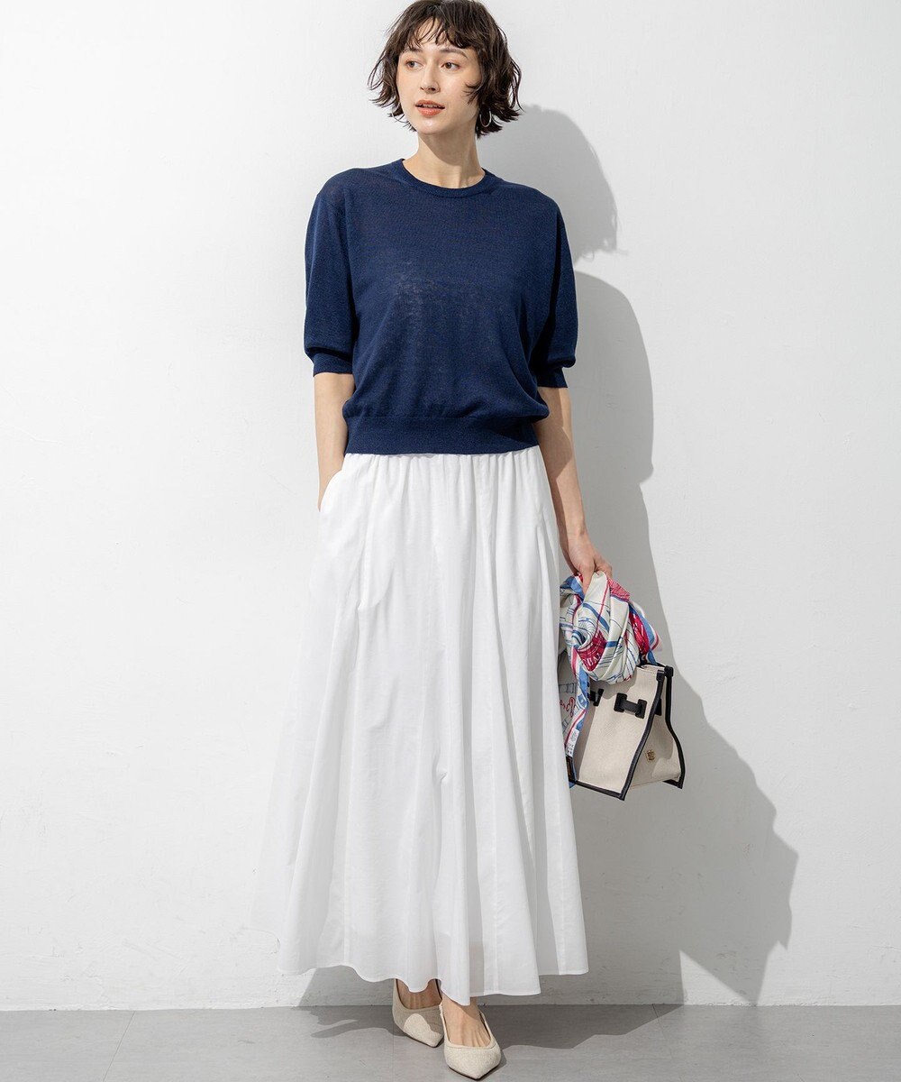 23区 【先行予約】ピュアリネンハイゲージ パフスリーブ ニット 