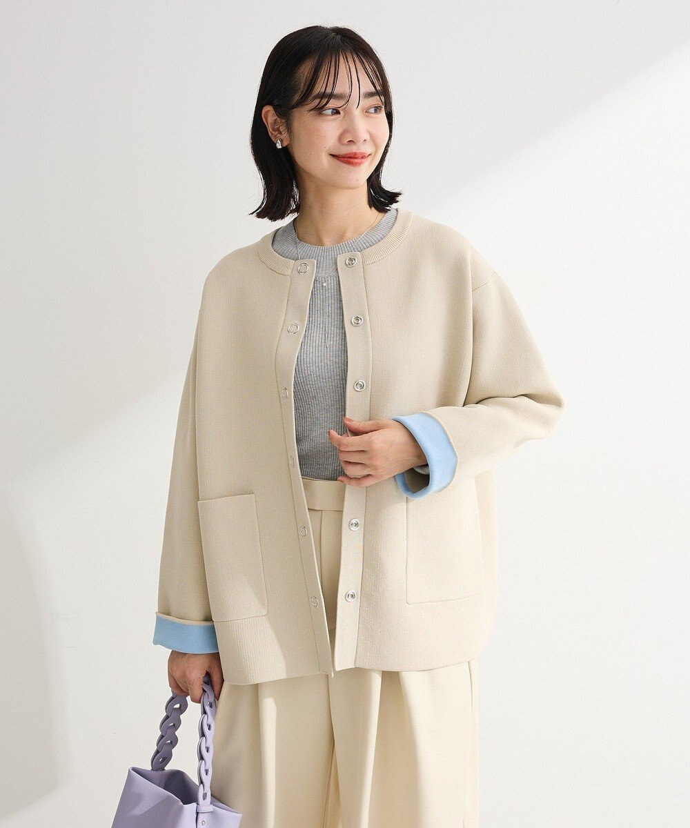 Green Parks リングドットニットコーディガン 