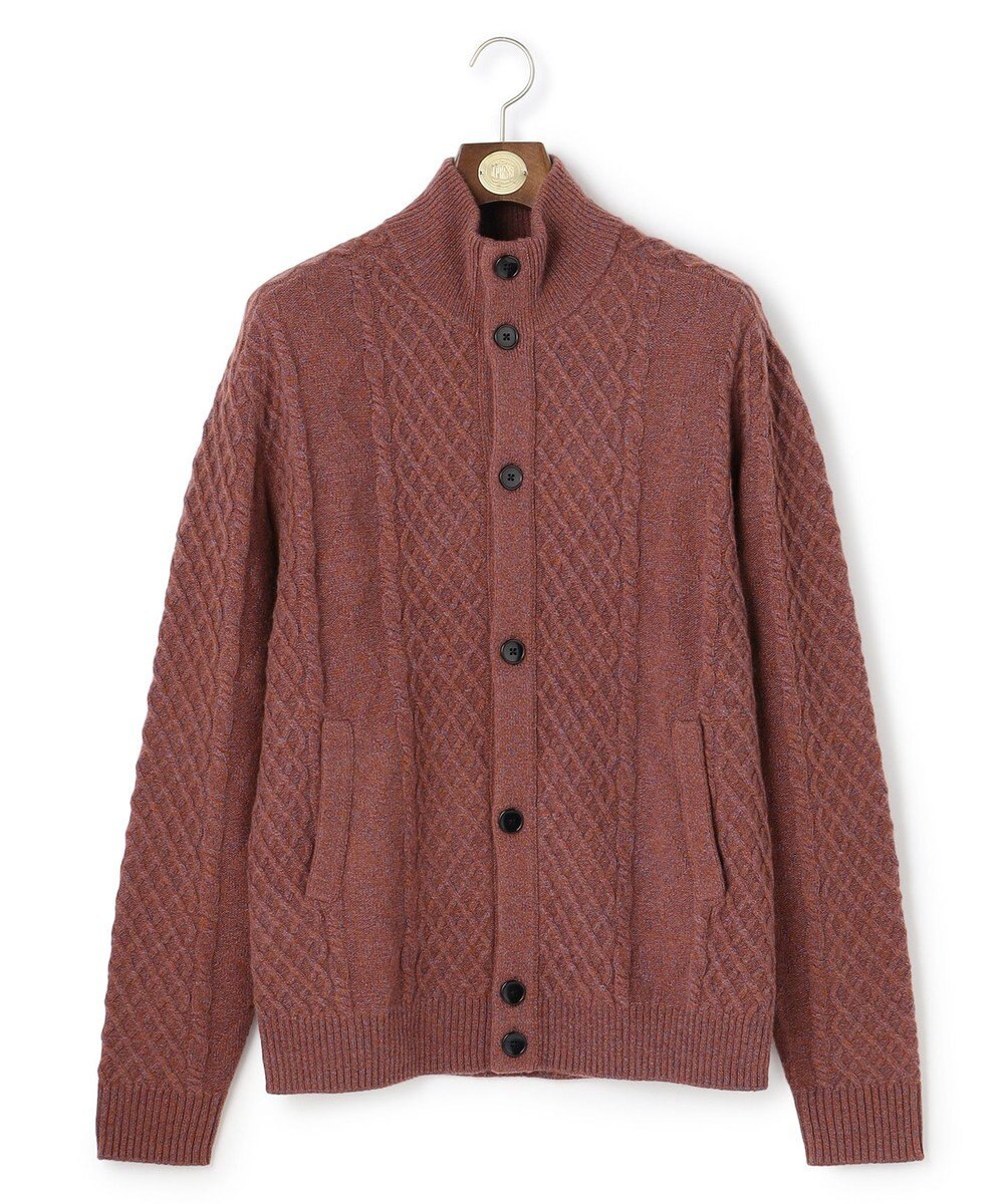 J.PRESS MEN ウール×カシミヤの上質素材【Cash Lamb's Wool】ハイネックケーブル カーディガン_25年モデル 