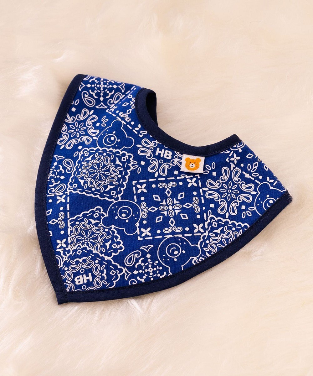 MIKI HOUSE HOT BISCUITS バンダナ風柄スタイ 