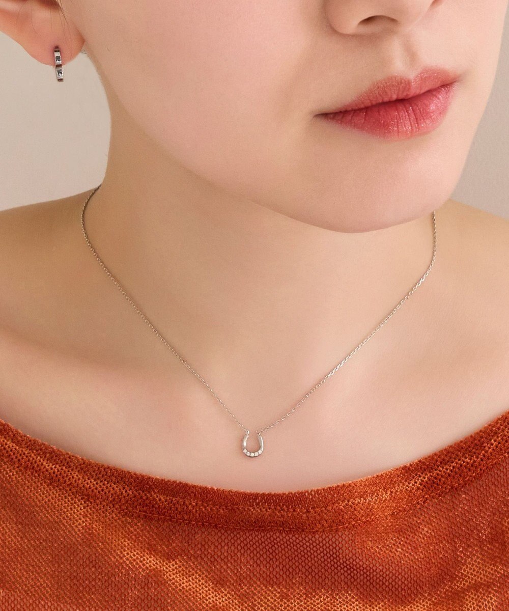 Phoebe 【金属アレルギー対応】リッチラインホースシューネックレス　シルバー/ステンレス/馬蹄/バテイ 