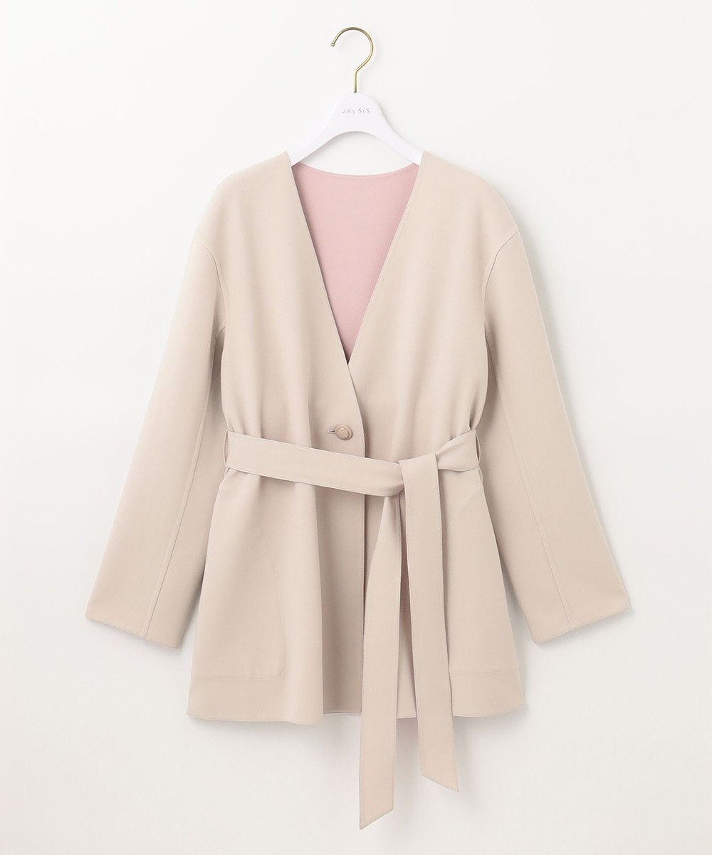 ANY SIS S 【2WAY・リバーシブル】スプリングショートリバー コート 