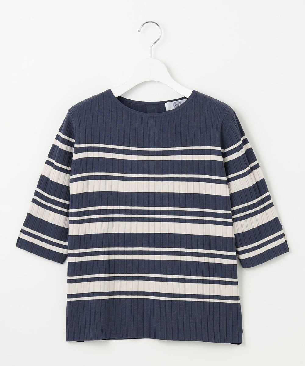 J.PRESS LADIES L 【洗える】レーヨンエリートストレッチ ボーダー ニット 