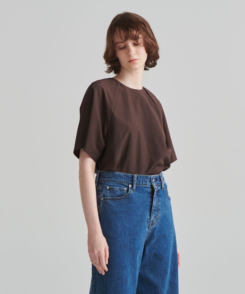 NAVE 【ReNAVE　撥水機能・UVカット・透湿・接触冷感・洗える】ナイロンタスランシャツブラウス 