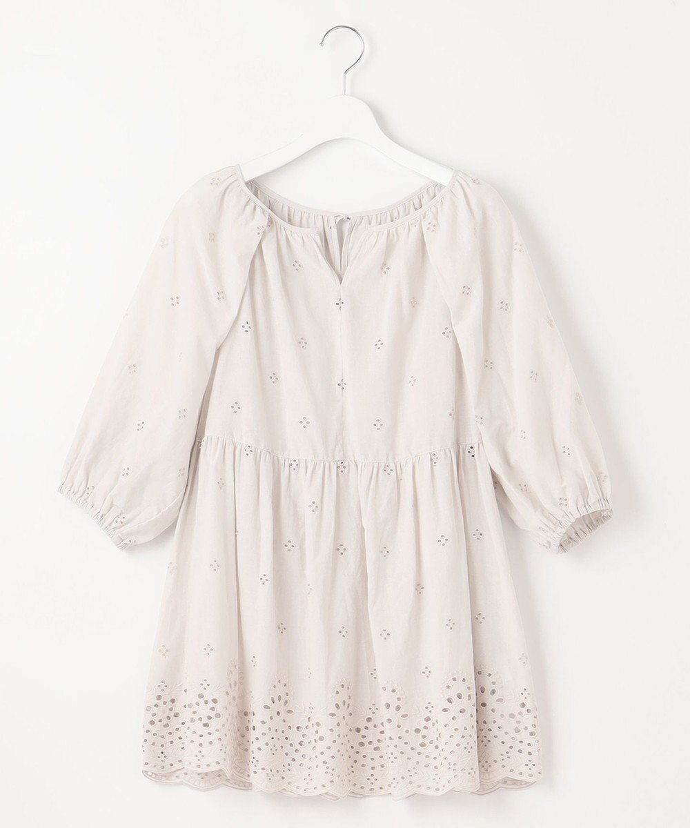 23区 【SLOW/洗える】エンブロイダリーレース ブラウス 