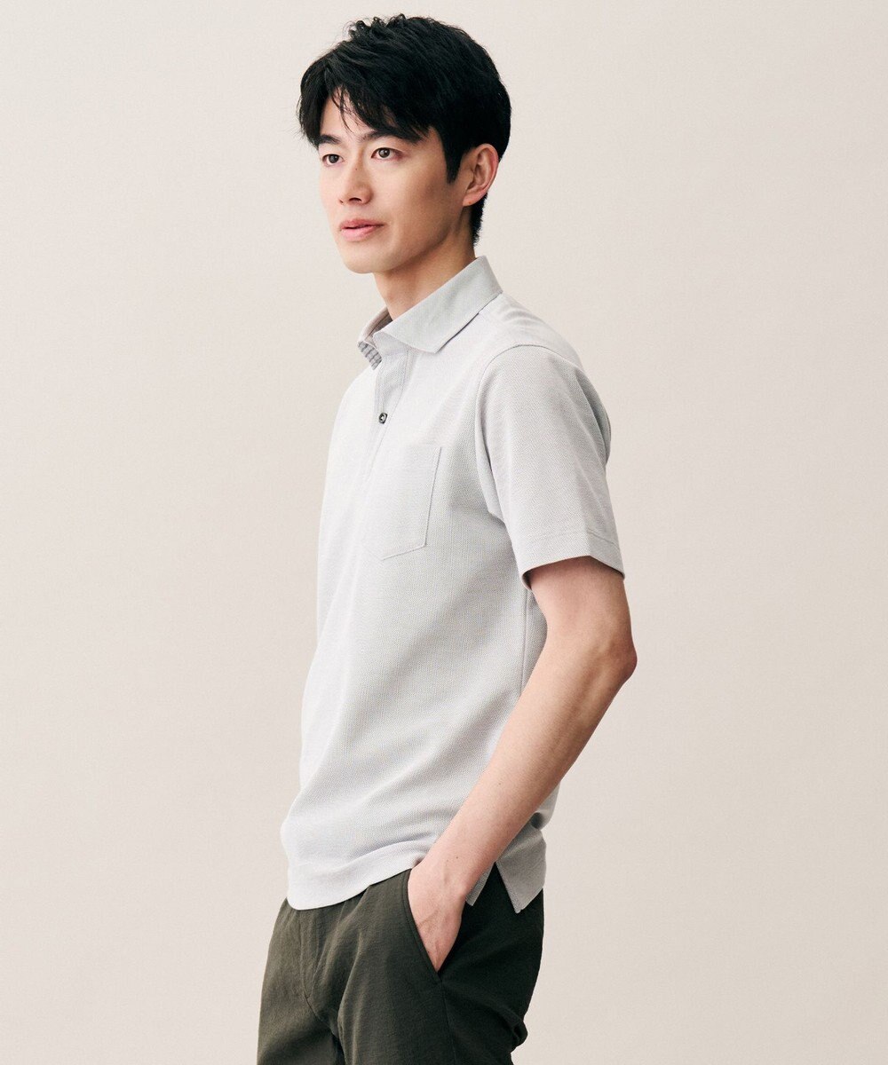 JOSEPH ABBOUD 【日本素材・オーガニックコットン使用】オーガニックコットンクールビズ ポロ 