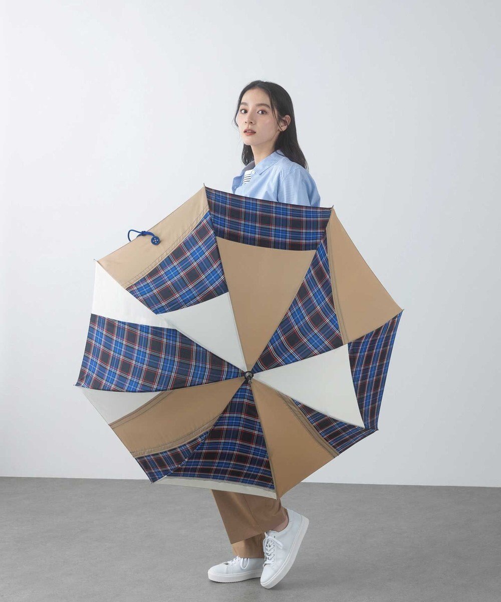 +RING 【限定/日本製】UNISEX  プラスリング 長傘60cm BGE/CHK SR21 