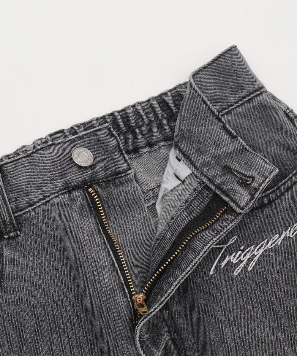 WEGO 刺繍ロゴバレルレッグパンツ 