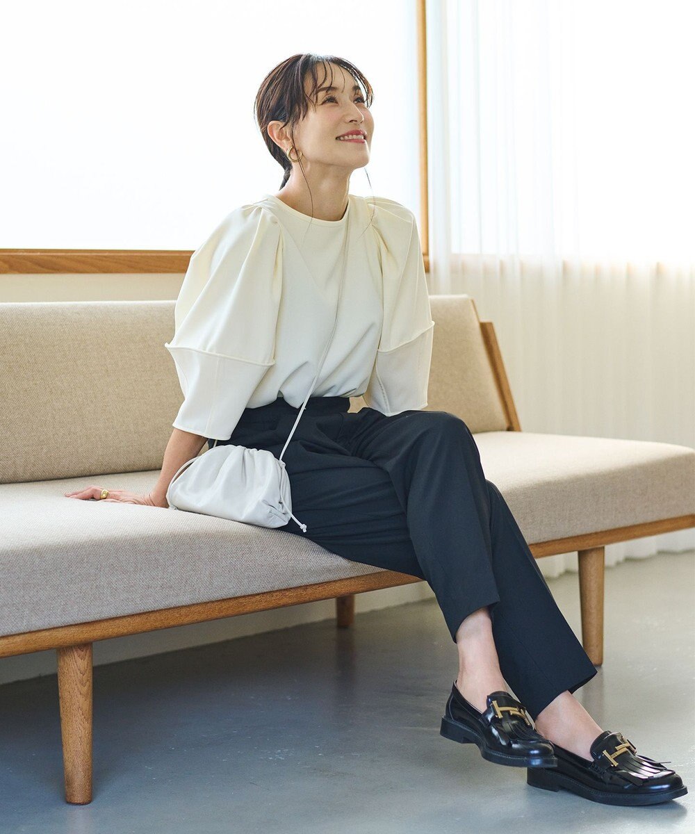 #Newans 【セレモニーにも】ランタンスリーブブラウス 