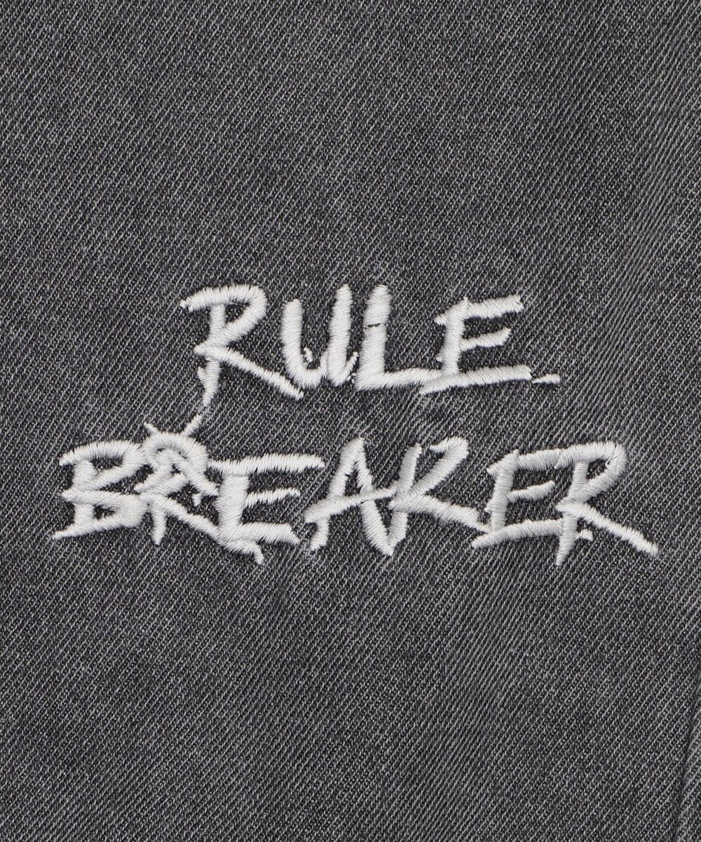 WEGO 刺繍ロゴバレルレッグパンツ 