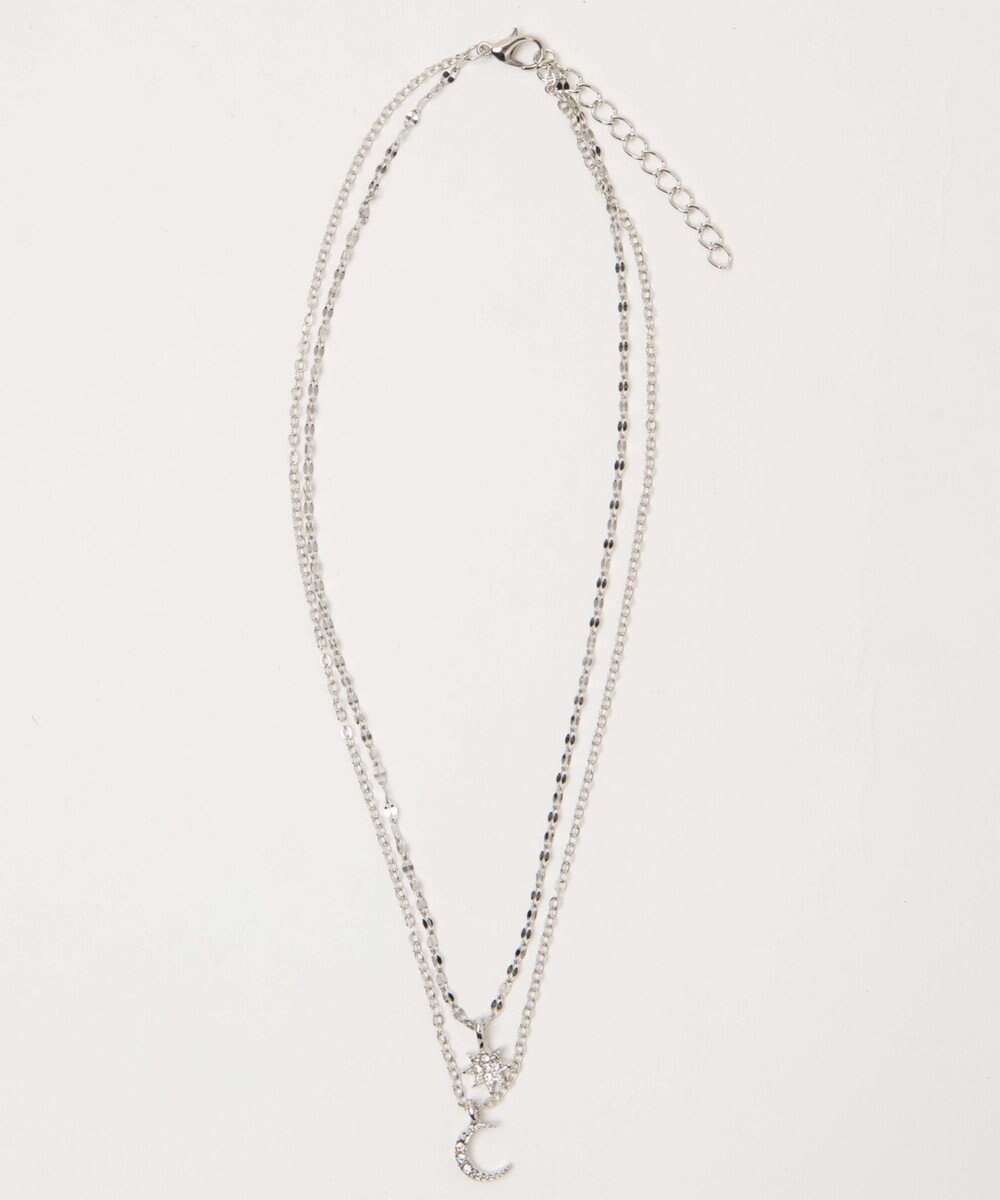 WEGO L2連ムーンキラキラネックレス 