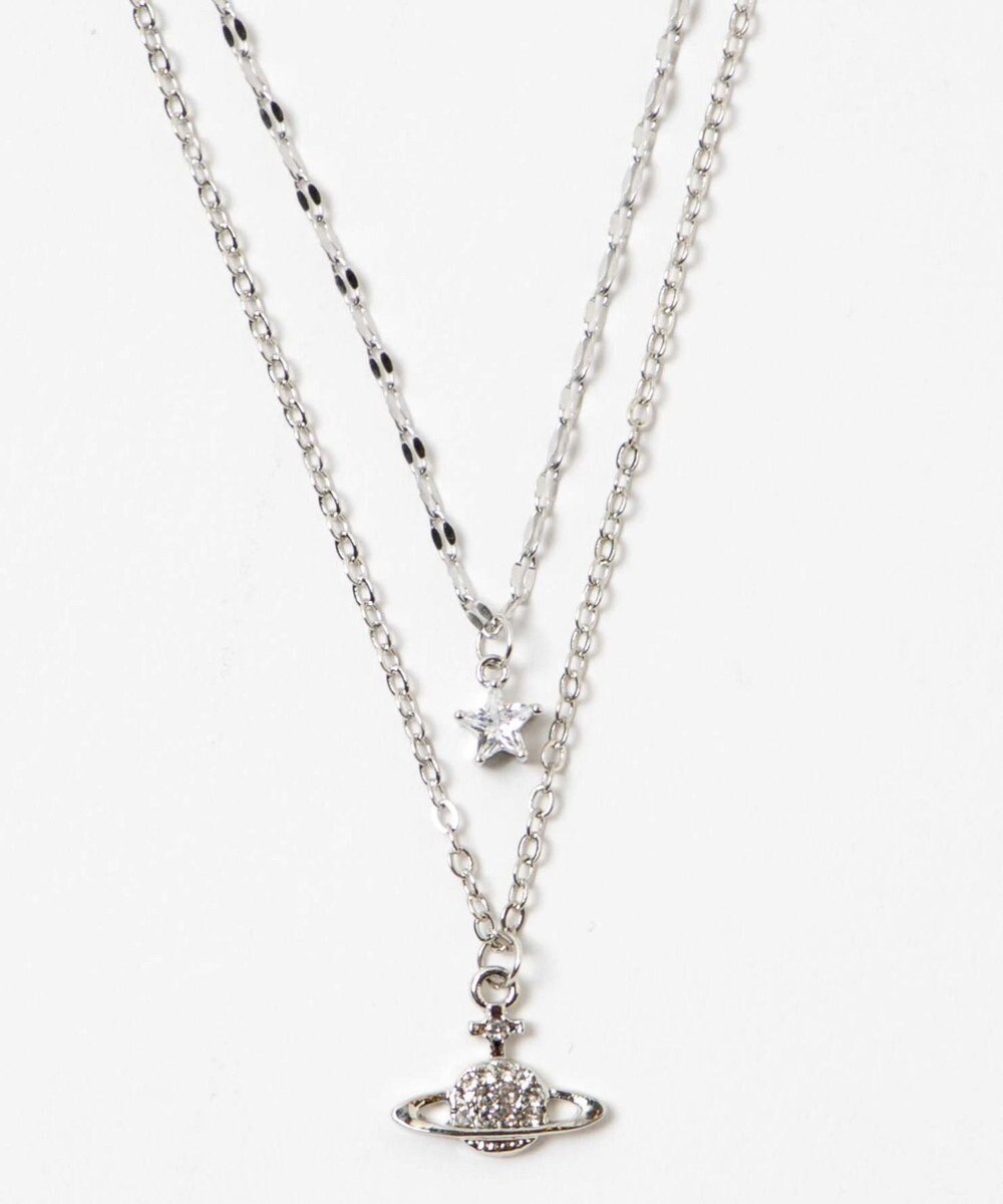 WEGO L2連ムーンキラキラネックレス 