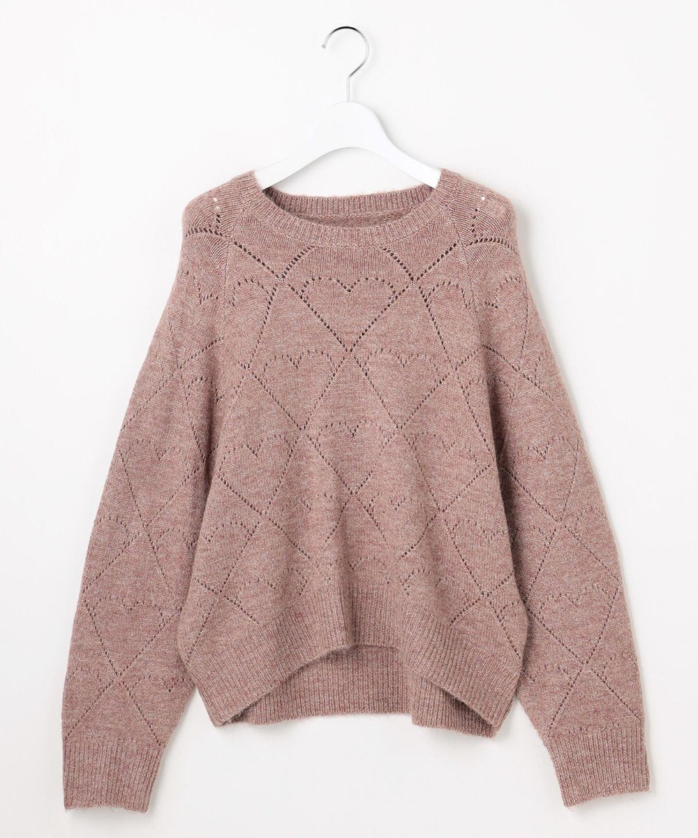 Feroux ハート柄ニット プルオーバー 