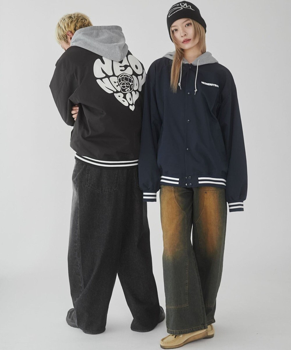 WEGO 【ユニセックス着用ITEM】グラフィックフードスタジャン 