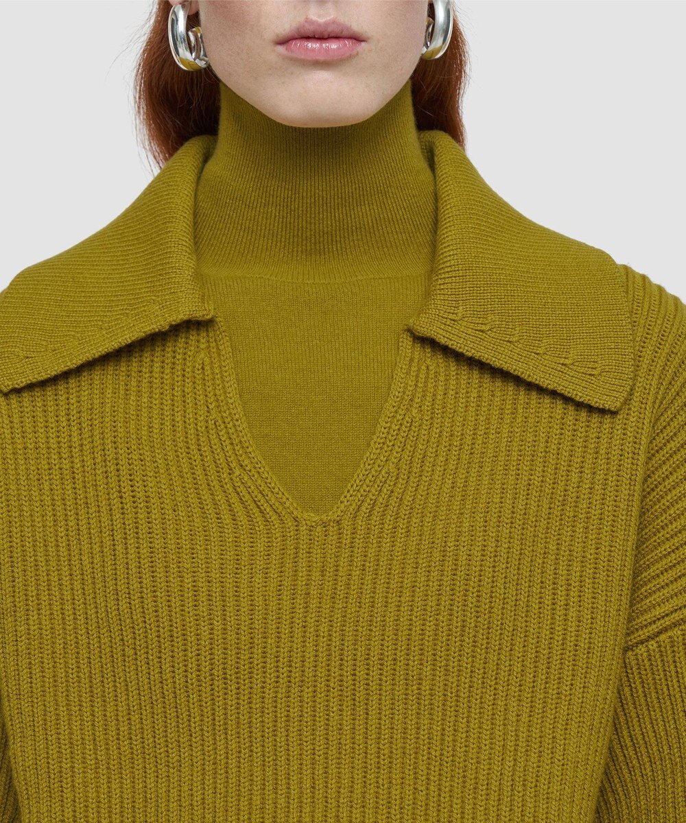 JOSEPH 【洗える】ニューカーディガンステッチオープンネックニット 