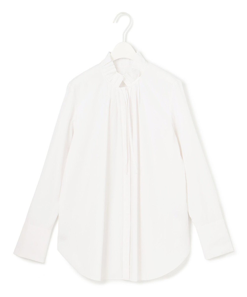 ICB 【洗える】コットンナイロンタイプライター デザインカラーブラウス 