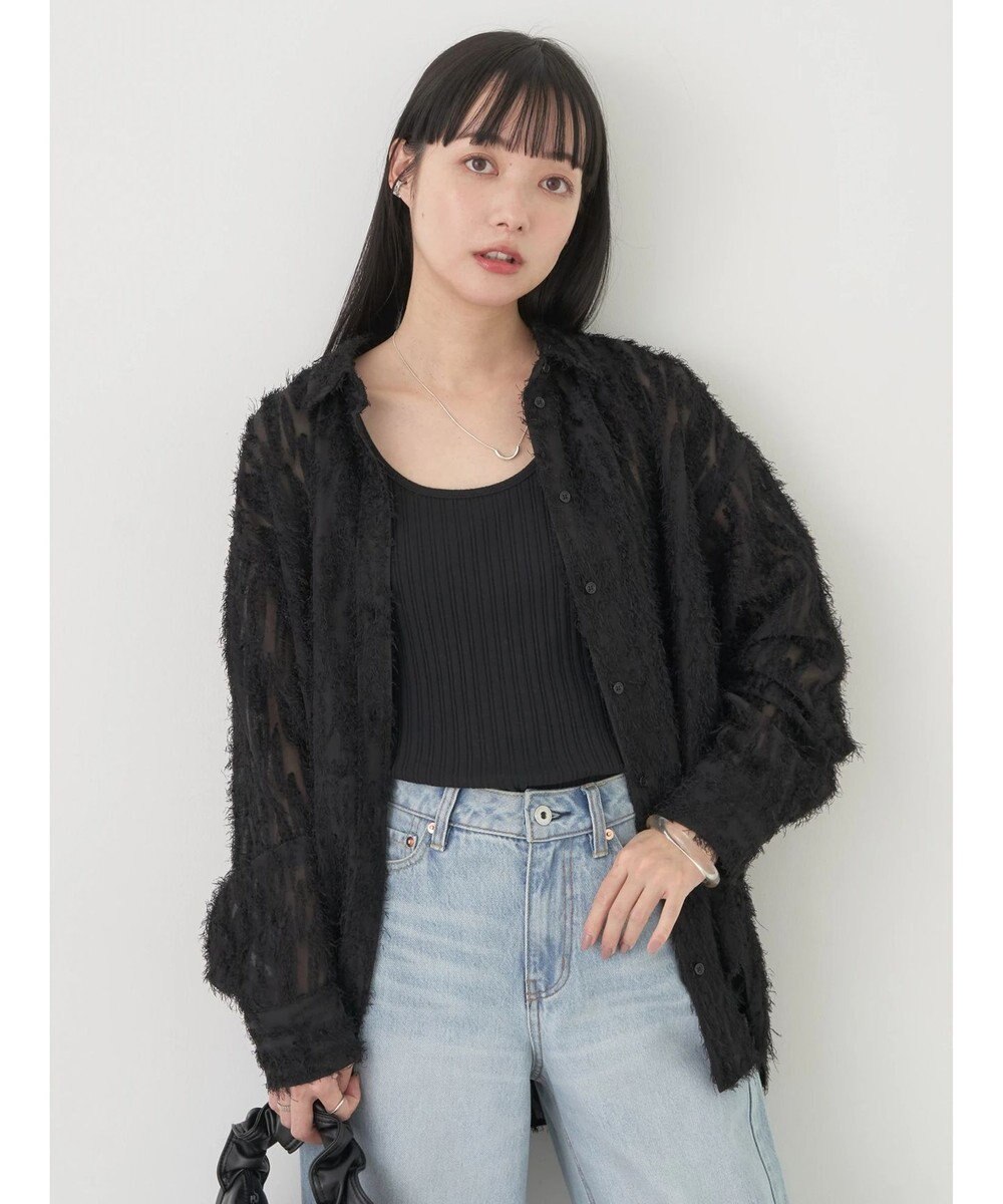 earth music&ecology ジャガードシャツ 