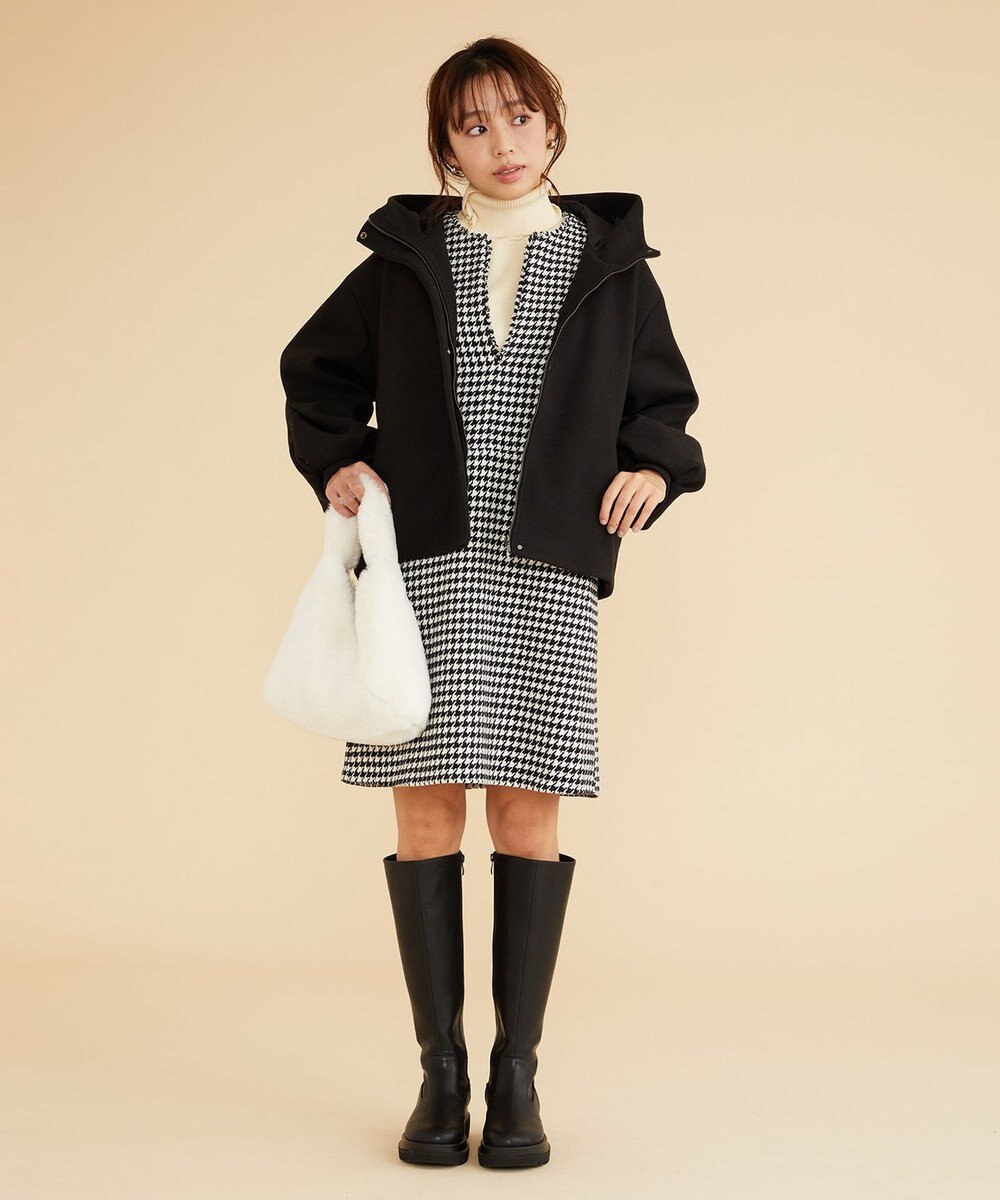 Feroux 【古畑星夏さん着用】パフスリーブフード アウター 