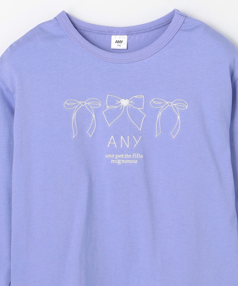 ANY KIDS 【Good Price】 ANY刺繍 長袖Tシャツ 