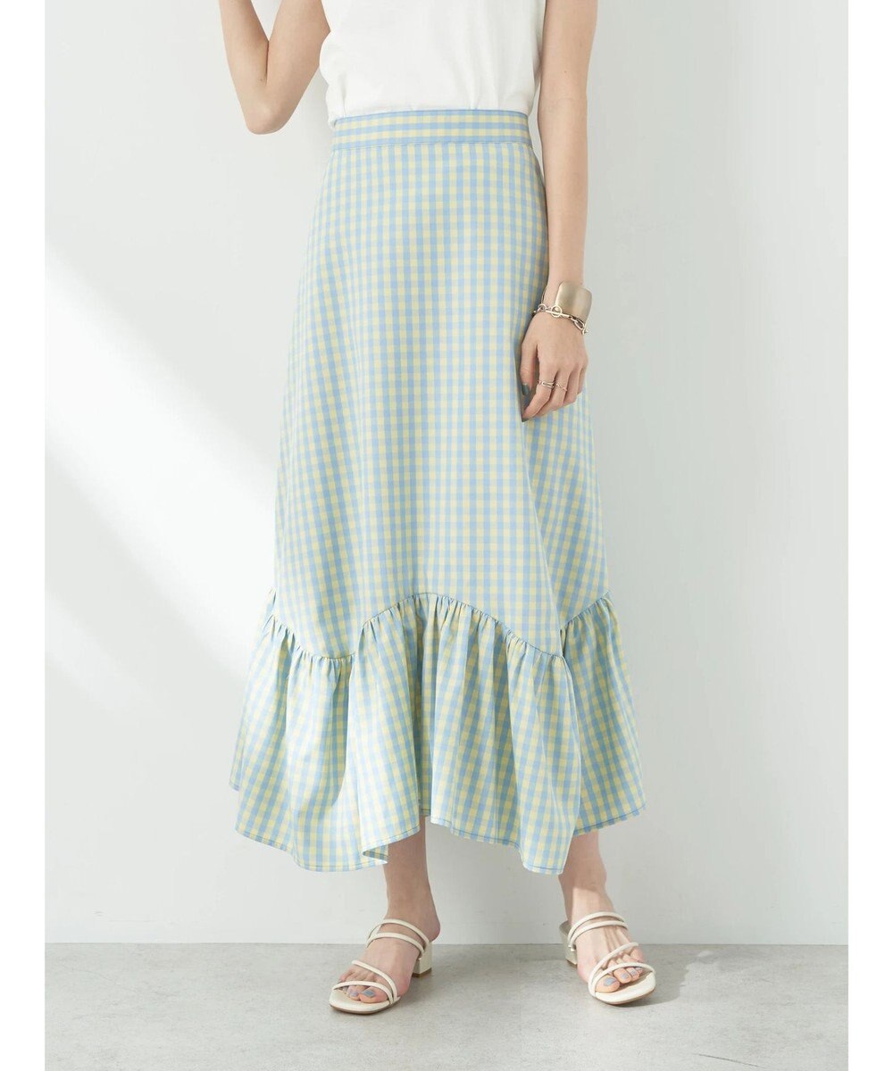 earth music&ecology イレヘムチェックスカート 