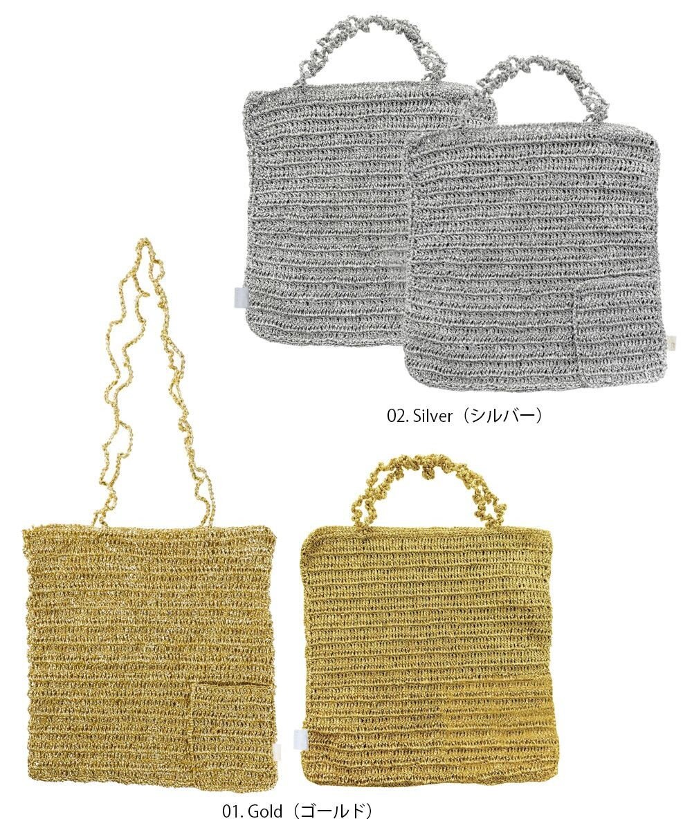 ROOTOTE 1091【手編みカゴバッグ風】SC.トール.クロッシュメタリック-A 