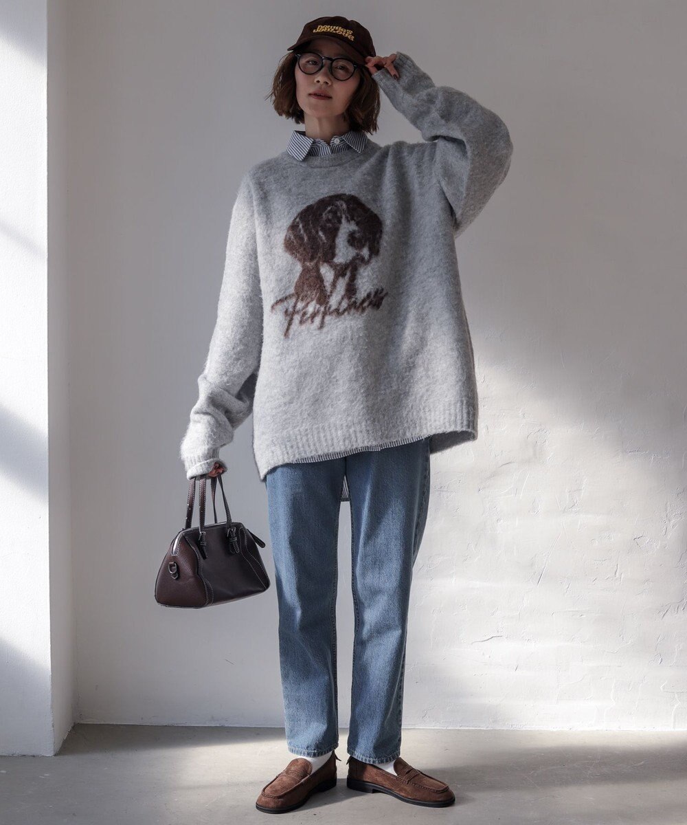 WEGO 【ユニセックス着用ITEM/MLサイズ展開/25年秋冬新作】ファジーグラフィックプルオーバー 