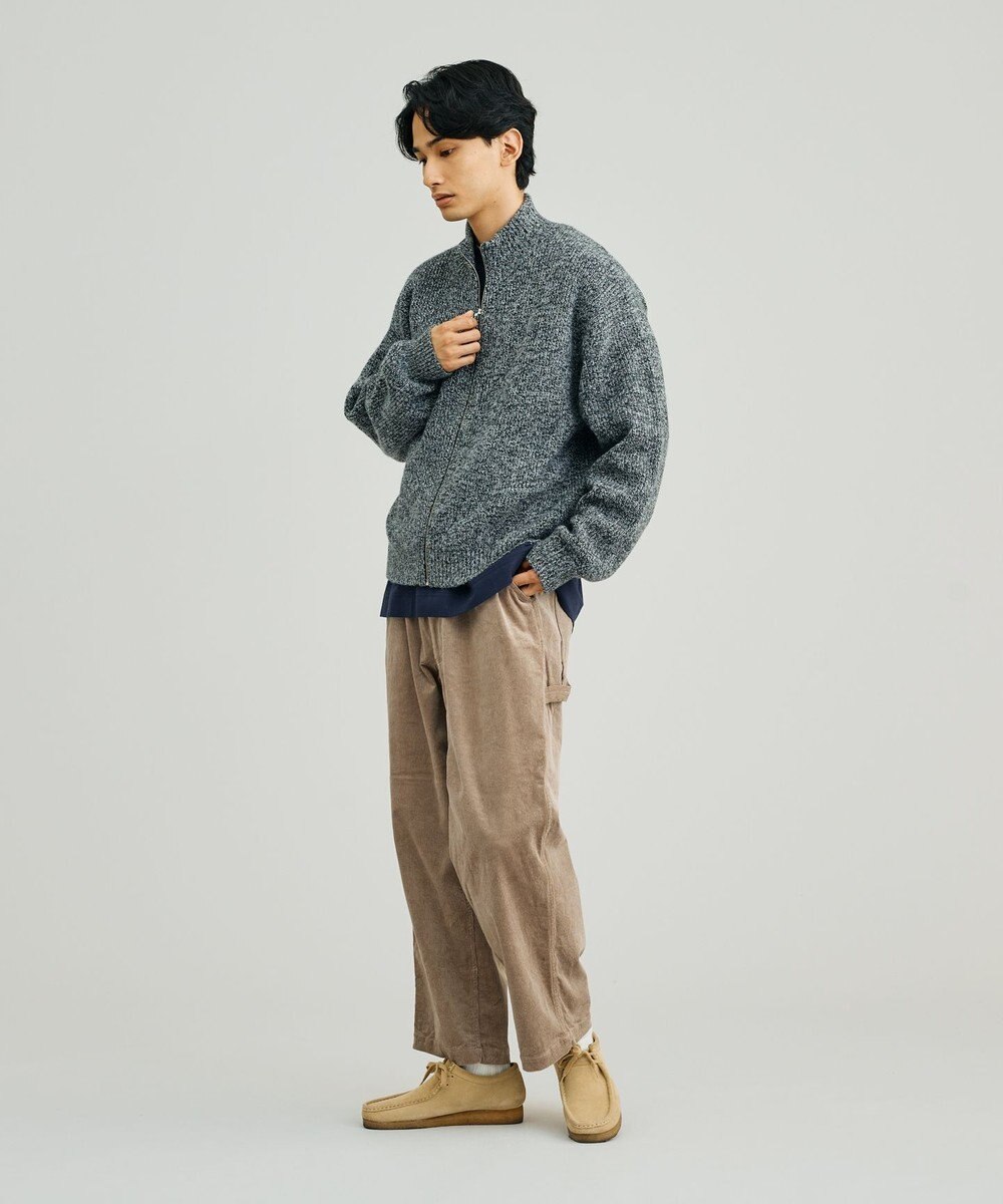 J.PRESS YORK STREET 【UNISEX】ウールカシミヤ ジップアップニット 
