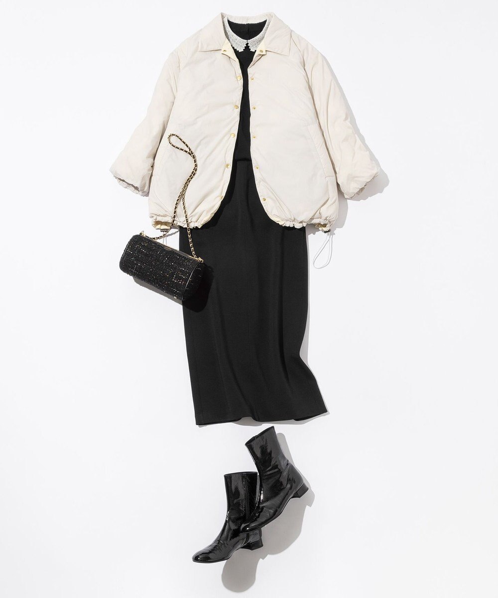 23区 【CLASSY.掲載/洗える】エンブロイダリー ジオメトリックレースコンビ ニット 