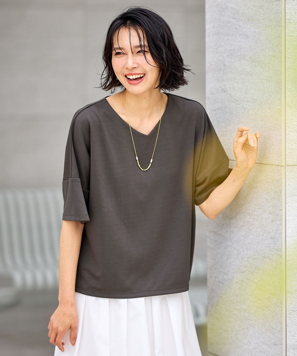 ANY ドライポンチVネックプルオーバー 