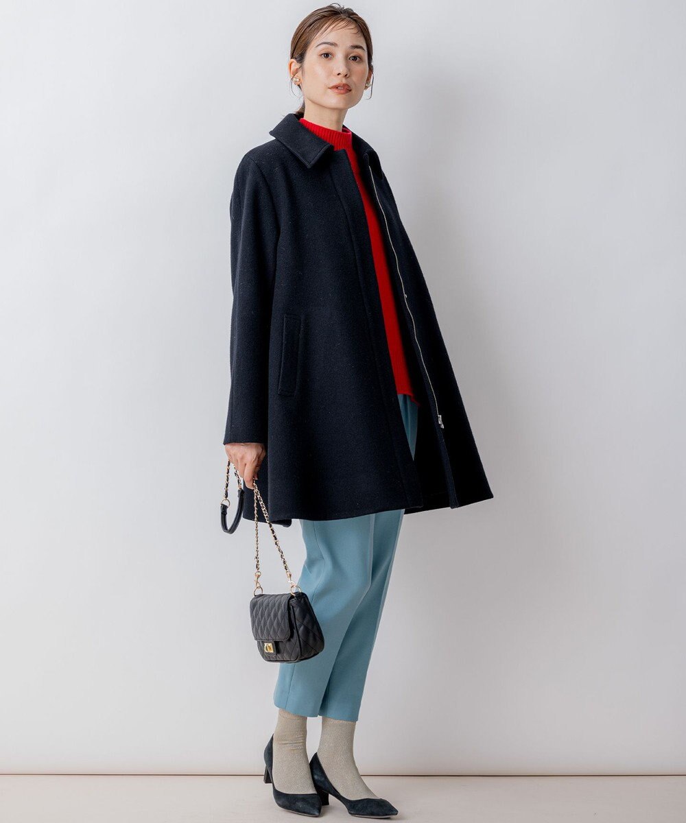 組曲 ショートビーバー ステンカラー コート 